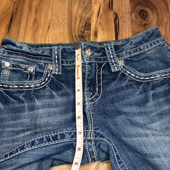 Miss Me Lace Pocket Bootcut Jeans Woman’s Size 26 Y2K  Early 2000s Dark Wash - Picture 9 of 13